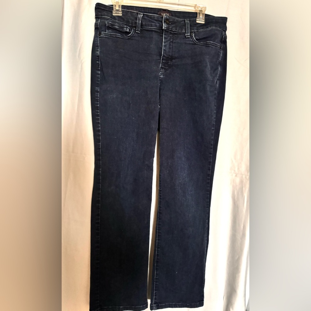 NYDJ Jeans Pants Size 12 Marilyn Straight Dark Wash
